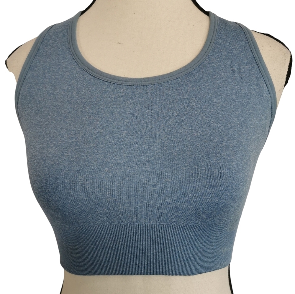 ACTA Round Neckline Strappy Back Blue Sports Bra - Sz S Open To Offers